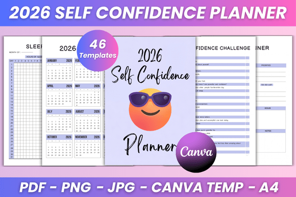 2026 Self Confidence Planner KDP: Your Canva-Powered Toolkit