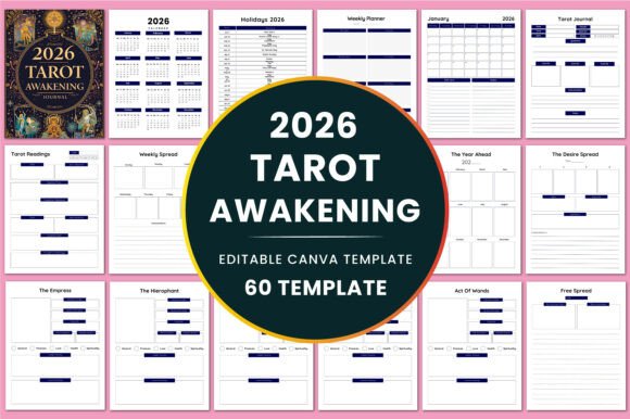 2026 Tarot Awakening Journal Templates