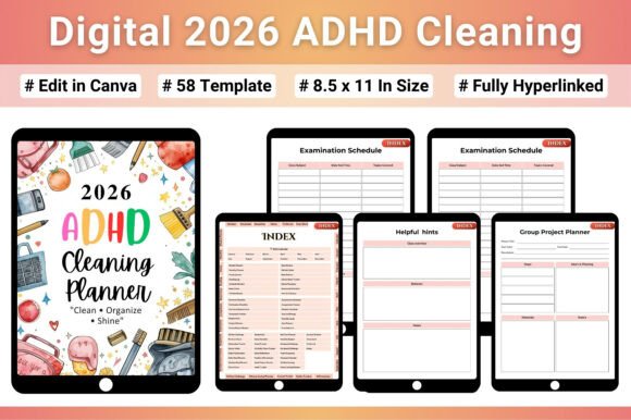 Digital 2026 ADHD Cleaning Template: A Smarter Path to a Clutter-Free Home