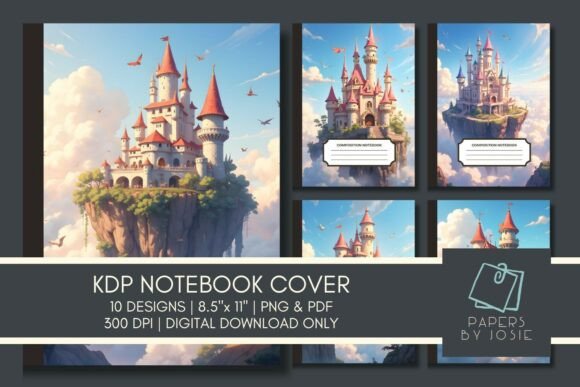 Floating Castle KDP Notebook Cover for Creative Publishing