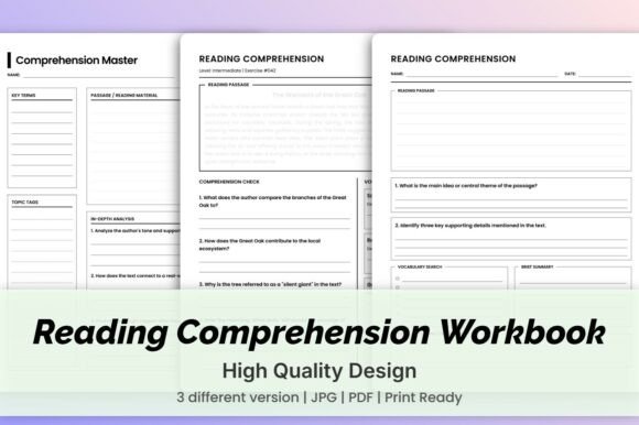 Reading Comprehension KDP Interior for Professional Publishers