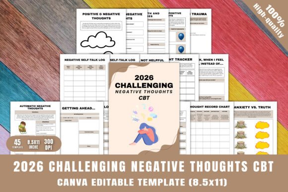 Reframing Your Mindset with the 2026 Challenging Negative Thoughts CBT Workbook