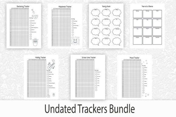 The Power of Undated Trackers: Your Yearly Planner for Self-Care, Productivity, and Personal Growth
