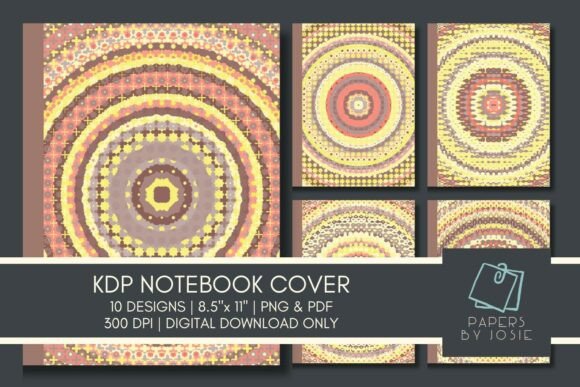 Wood Style Mandala KDP Notebook Cover