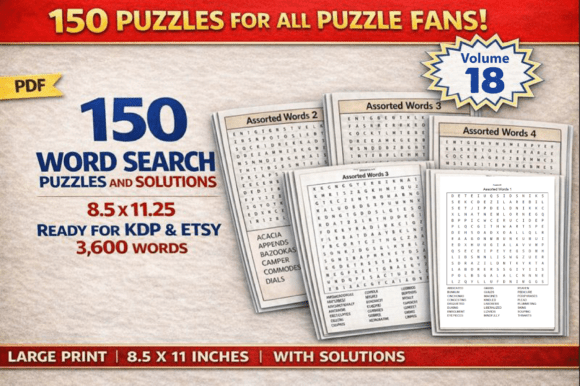 Word Search Puzzles for Adults Vol 18